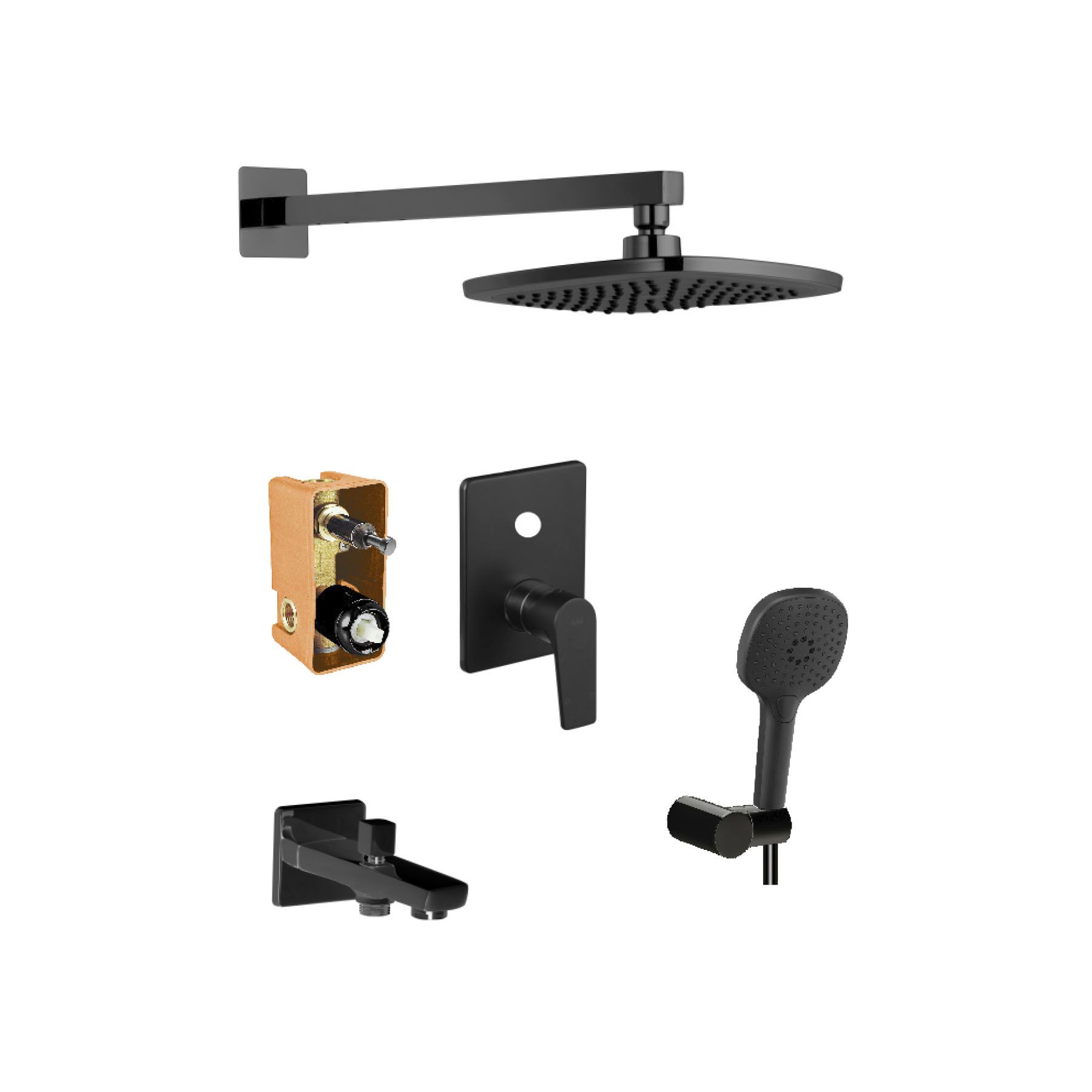Picture of PU156807124 PURITY AZURE KONFOR CONCEALED BATH MIXER KIT AUTOMATIC BLACK