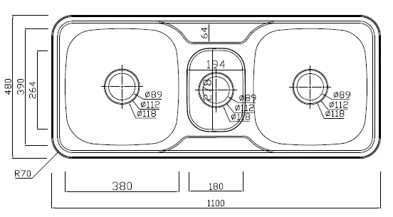 Picture of Purity Basin HS110D | 110 * 48 cm
