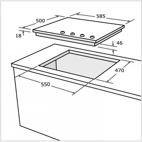 Picture of P601X | Gas Hob Purity 4 Eyes