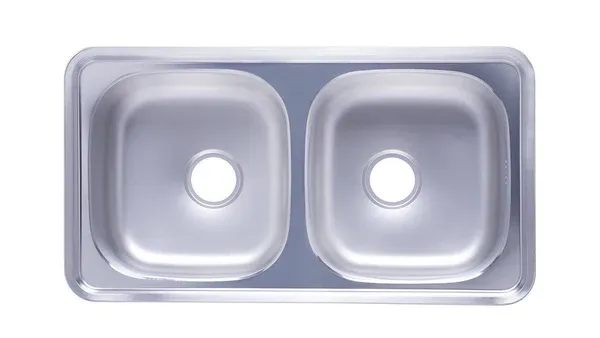 Picture of ISD870 | Hans stainless steel | Double Bowl | 87 cm | Inset