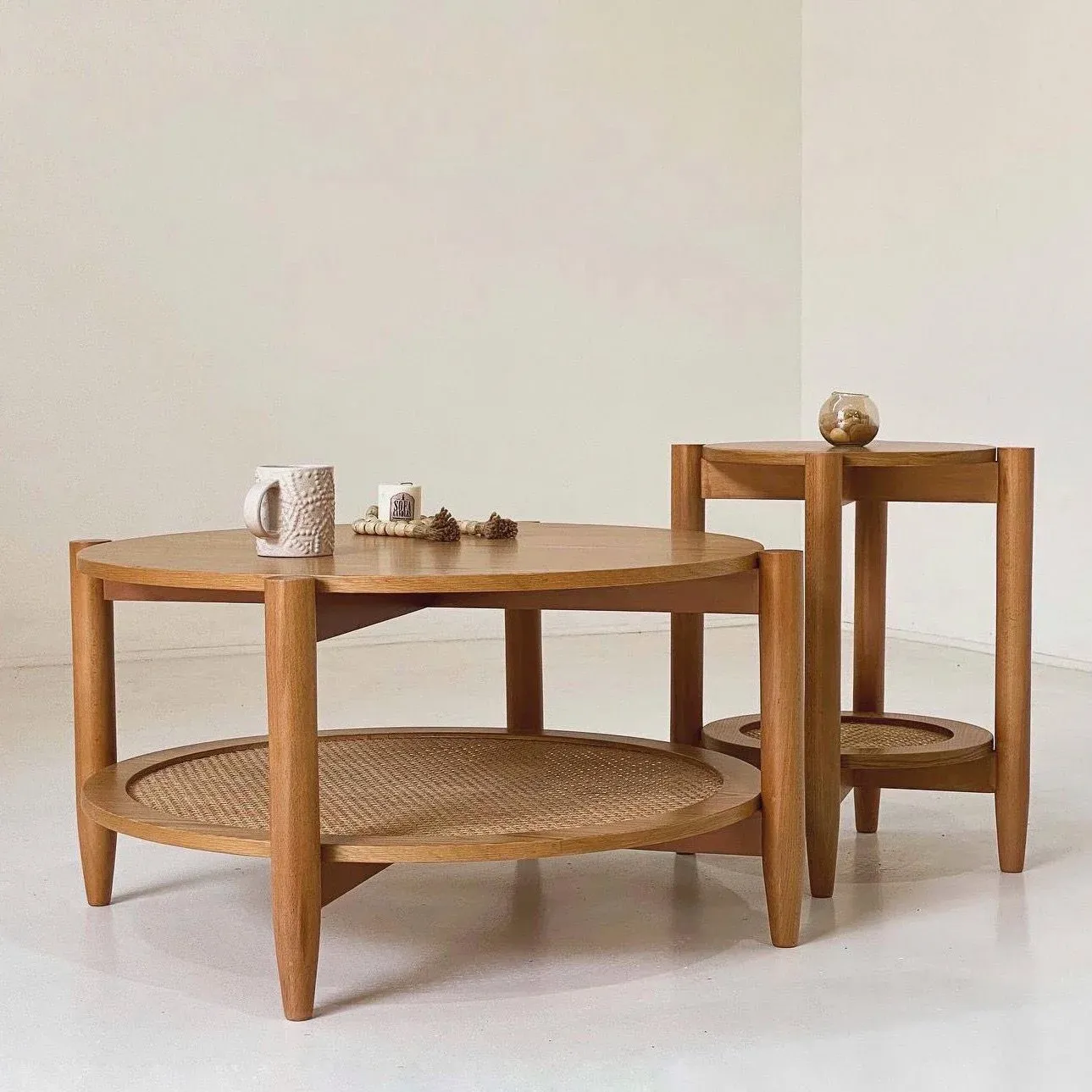 Picture of Su Rattan Round Coffee & Side Table