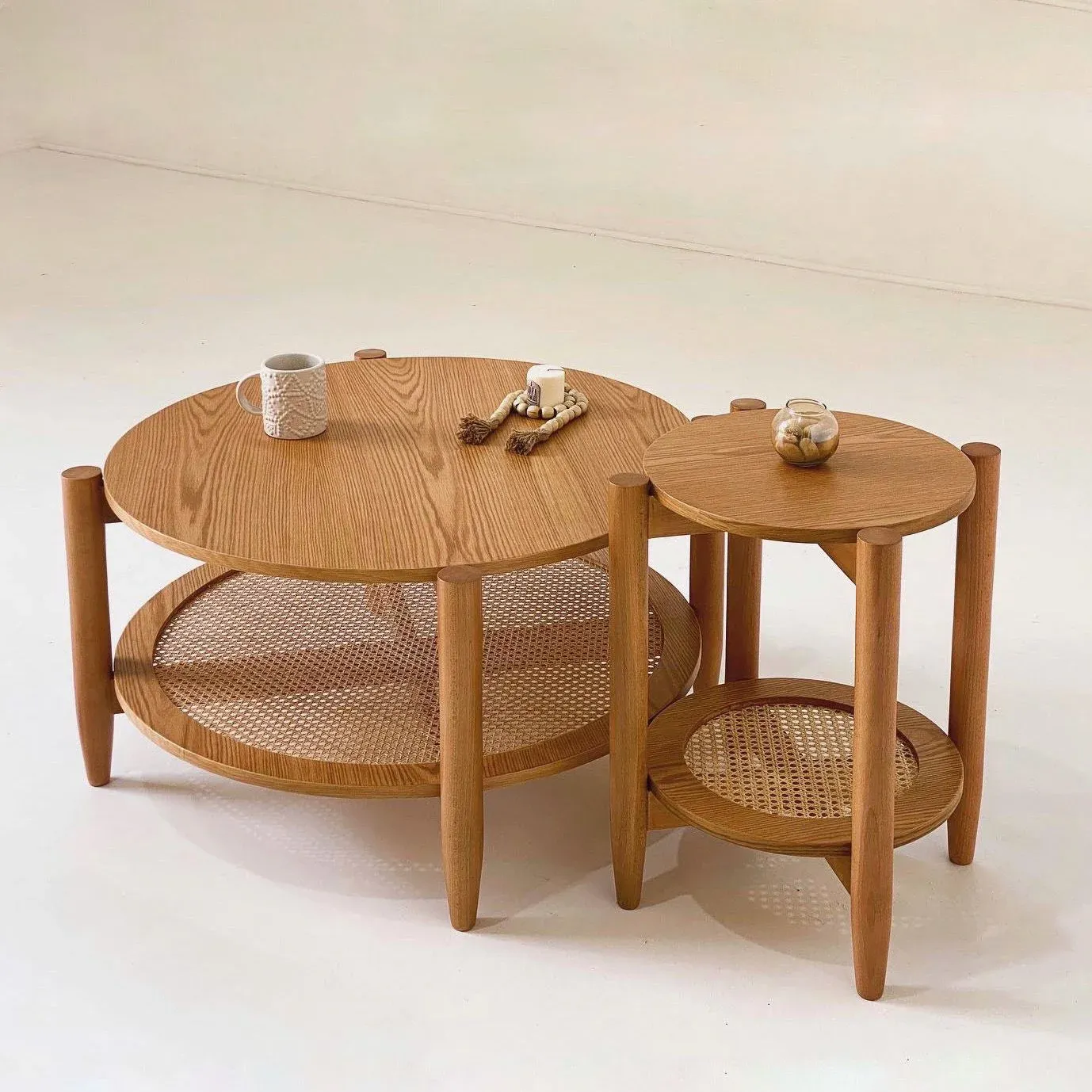 Picture of Su Rattan Round Coffee & Side Table