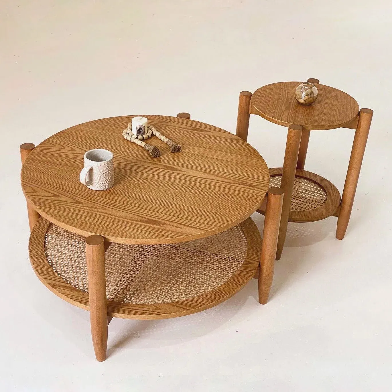 Picture of Su Rattan Round Coffee & Side Table