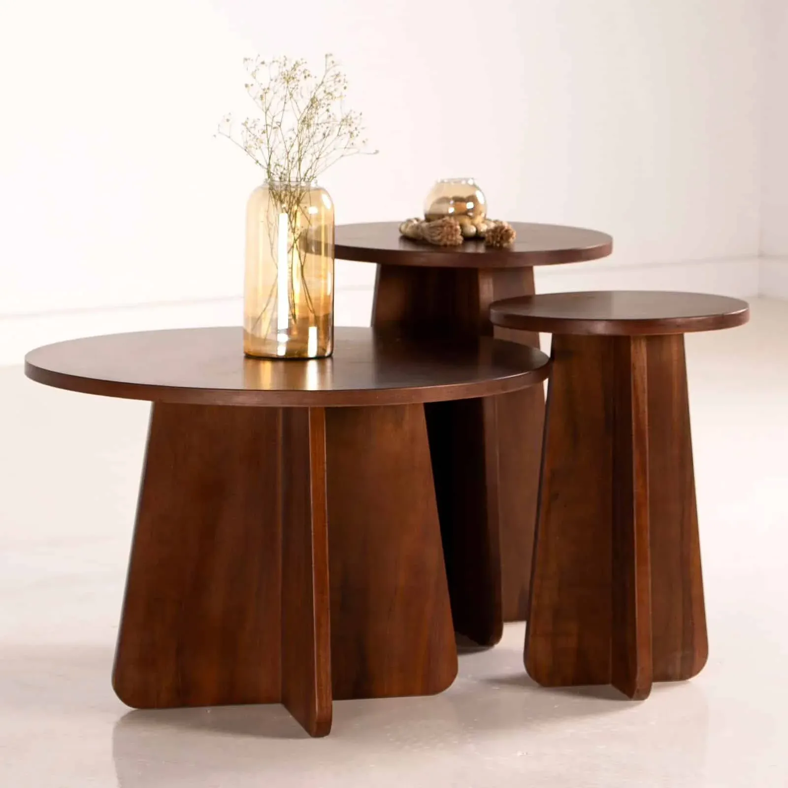 Picture of Su Walnut Round Coffee Tables