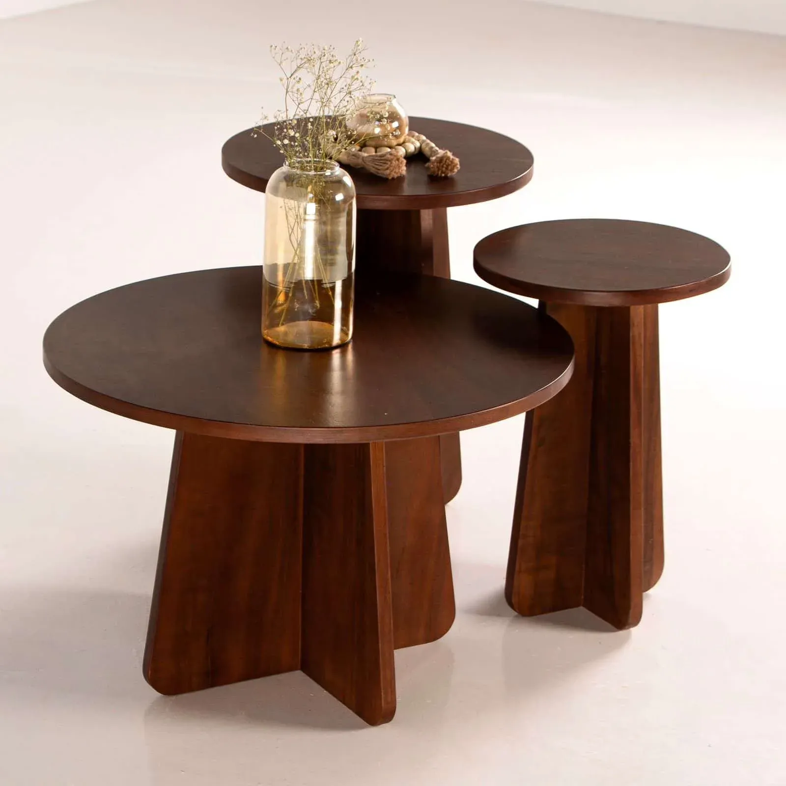 Picture of Su Walnut Round Coffee Tables