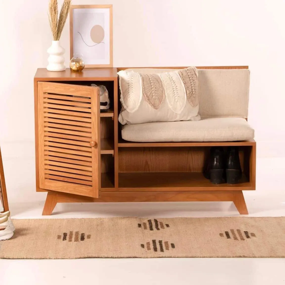 Picture of Su Slatted Shoe Storage Bench