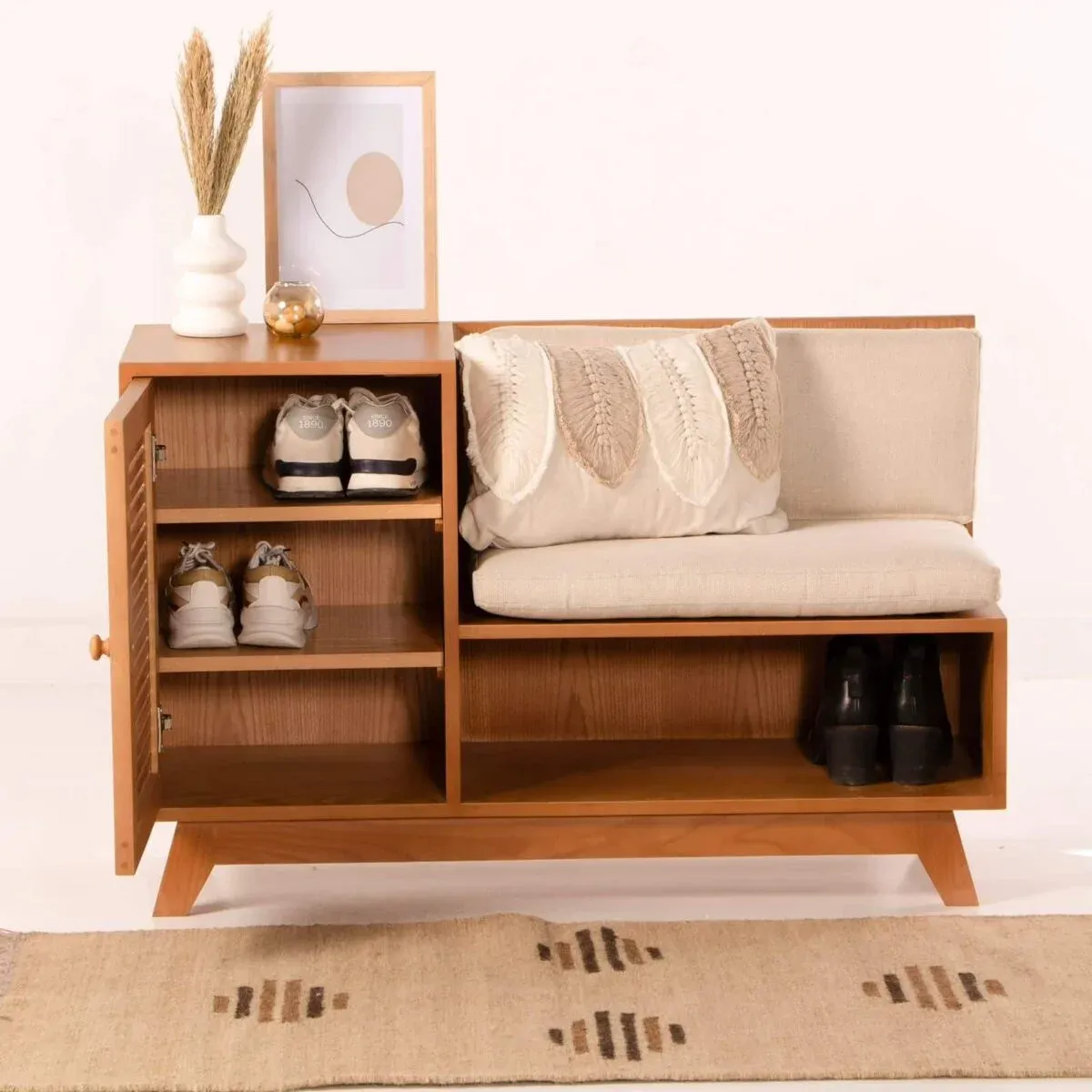 Picture of Su Slatted Shoe Storage Bench