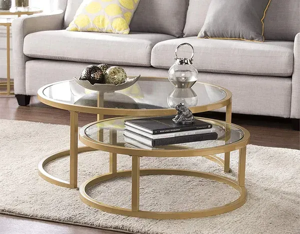 Picture of SL-001  stainless steel table with electrostatic paint and glass