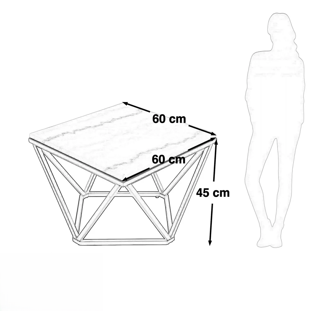 Picture of SL-002  Modern stainless steel table with  marble.