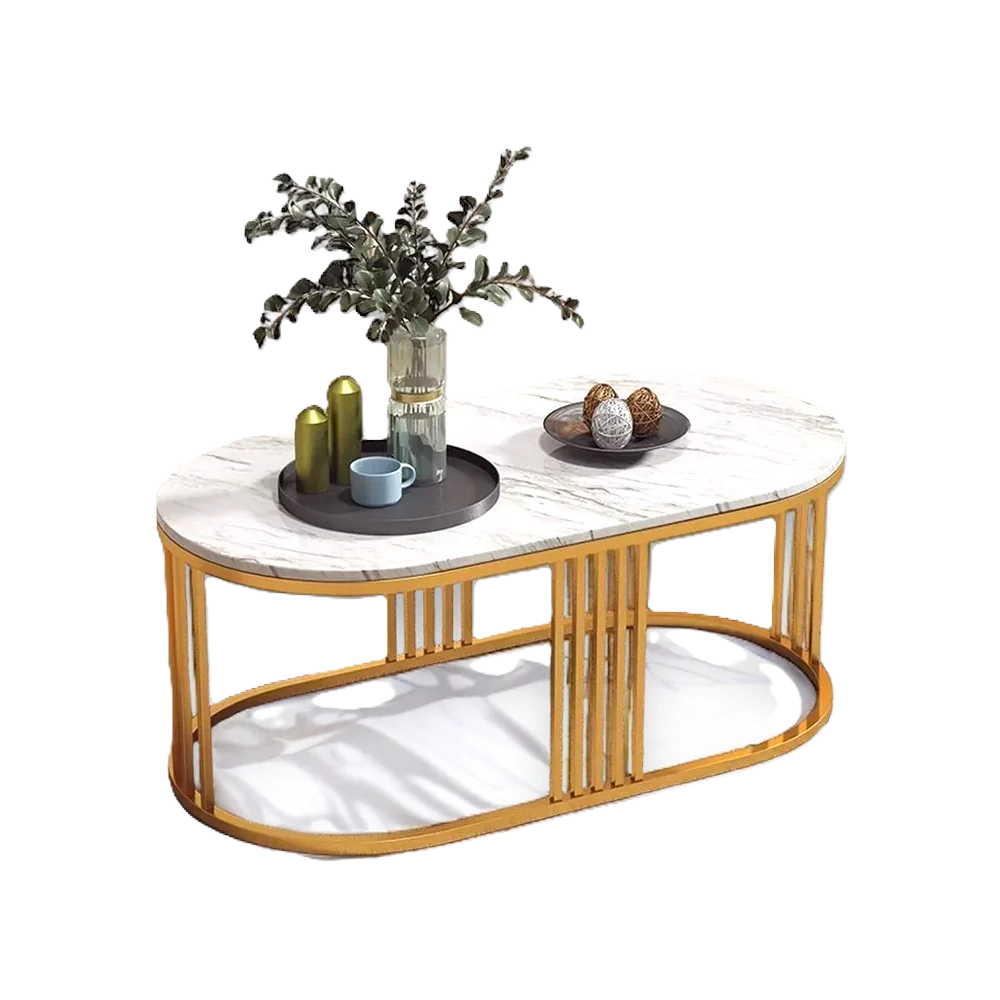 Picture of SL-005 Modern stainless steel table with marble