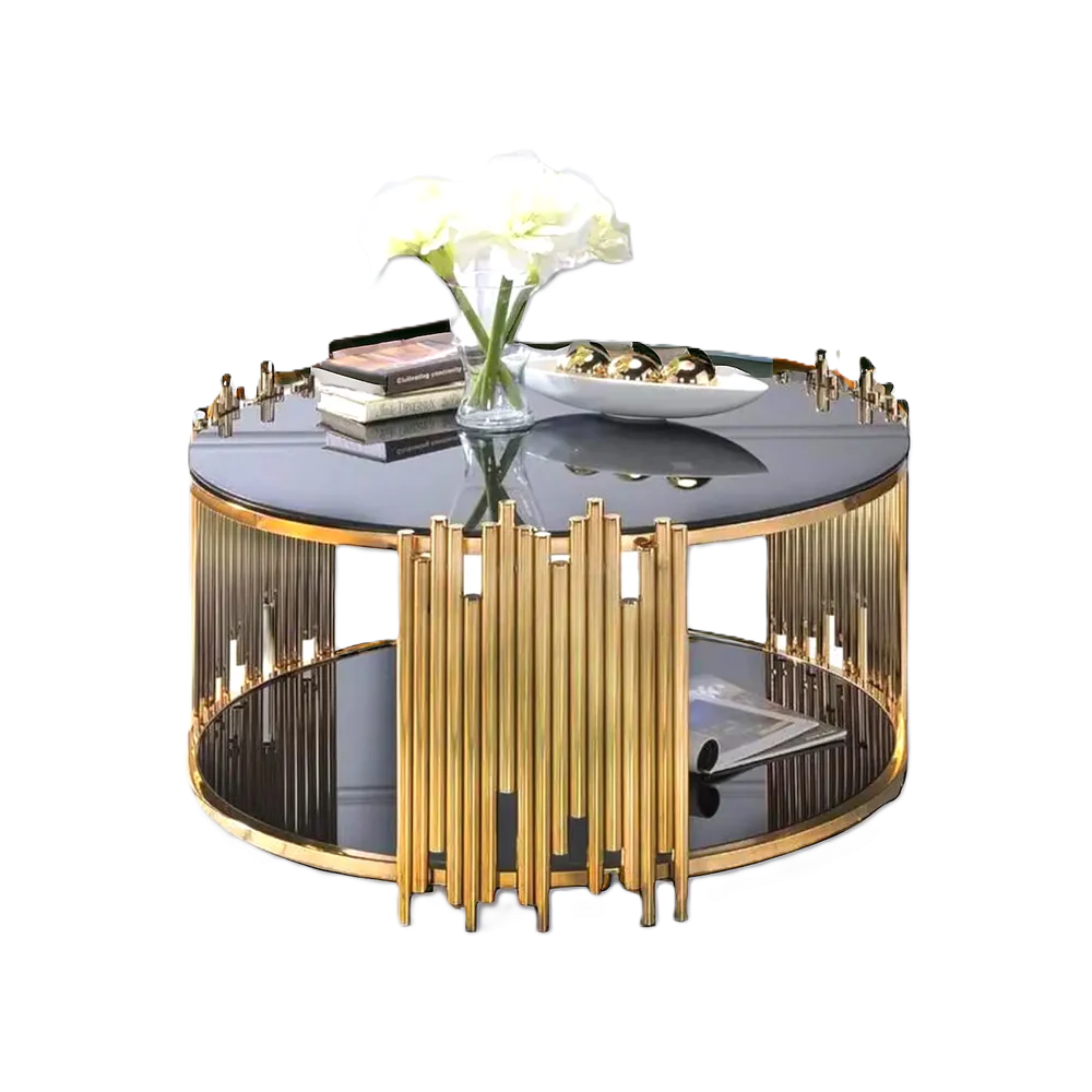 Picture of SL-006 Stainless steel table with electrostatic paint and glass