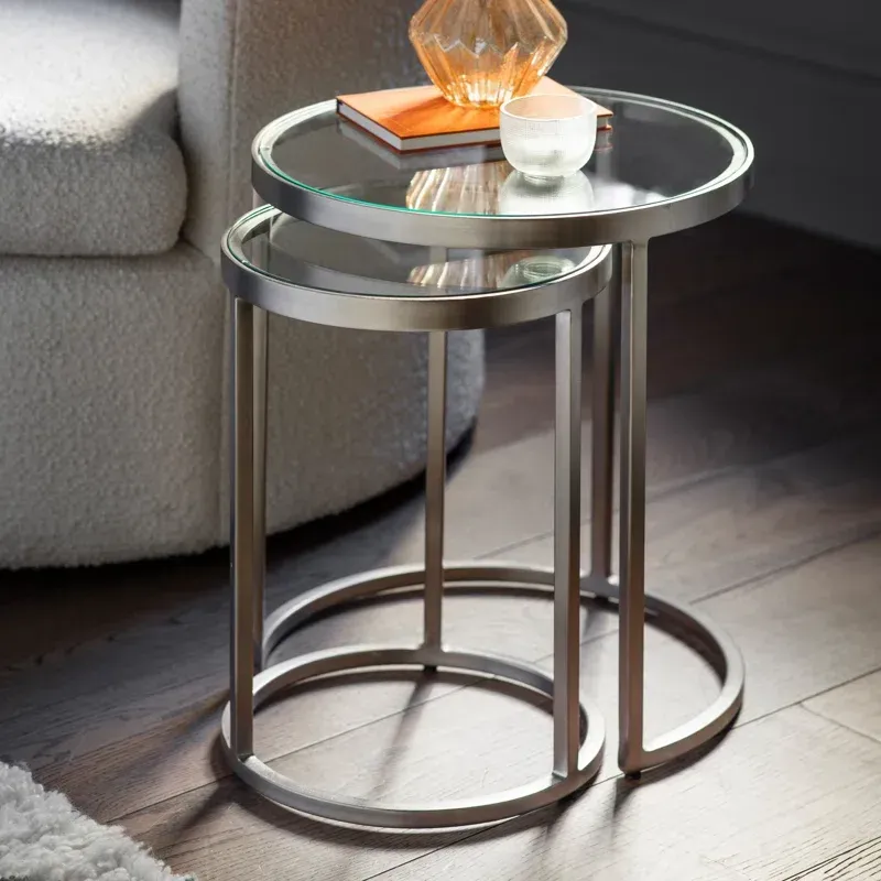 Picture of SS-001  A set of silver side tables