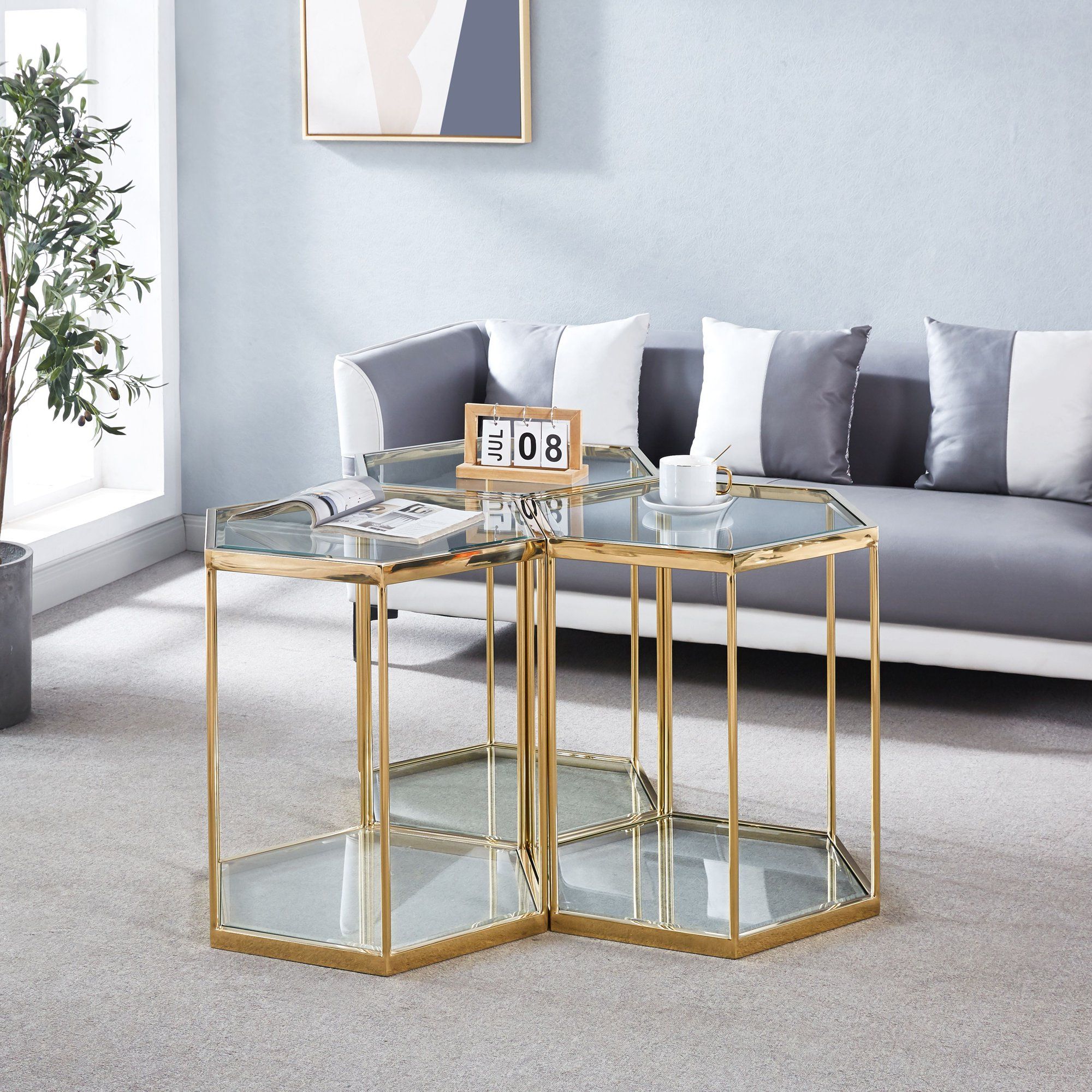 Picture of SS-0011 Golden side table