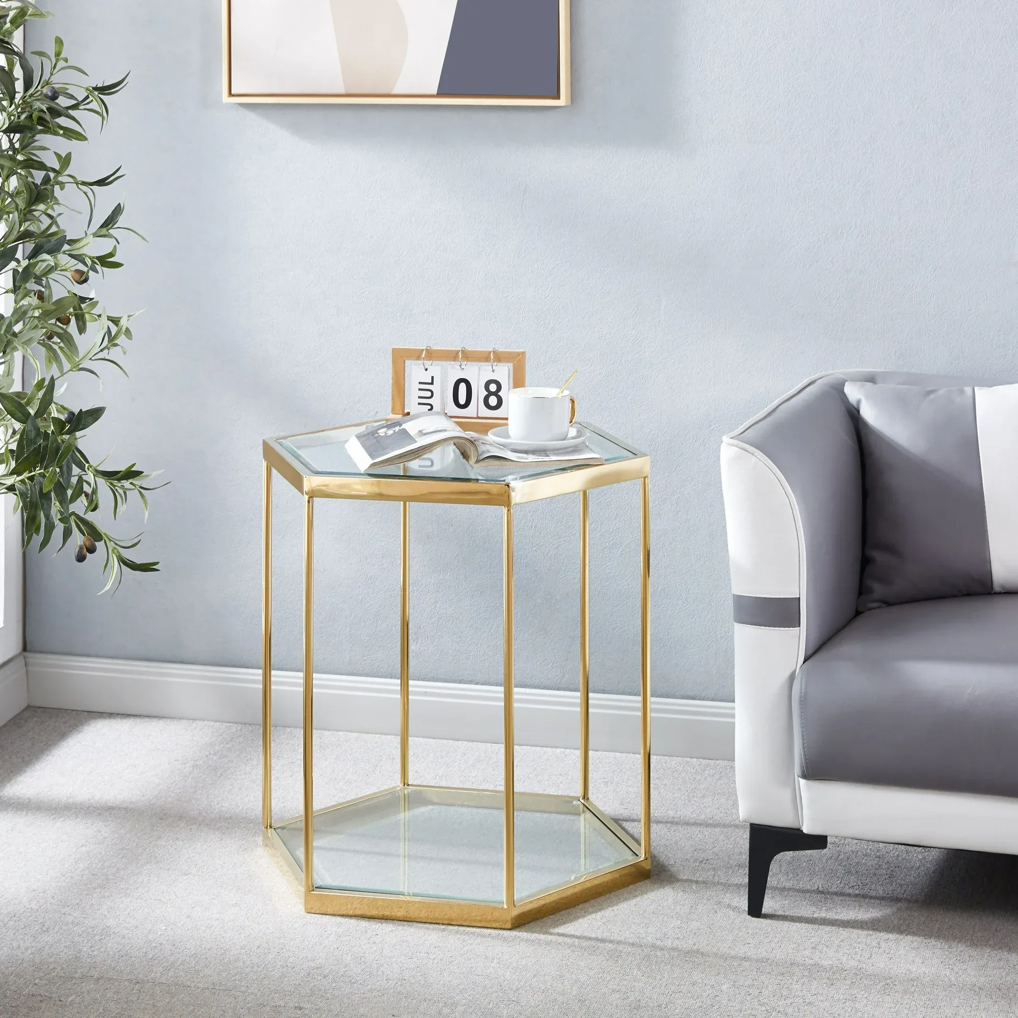 Picture of SS-0011 Golden side table
