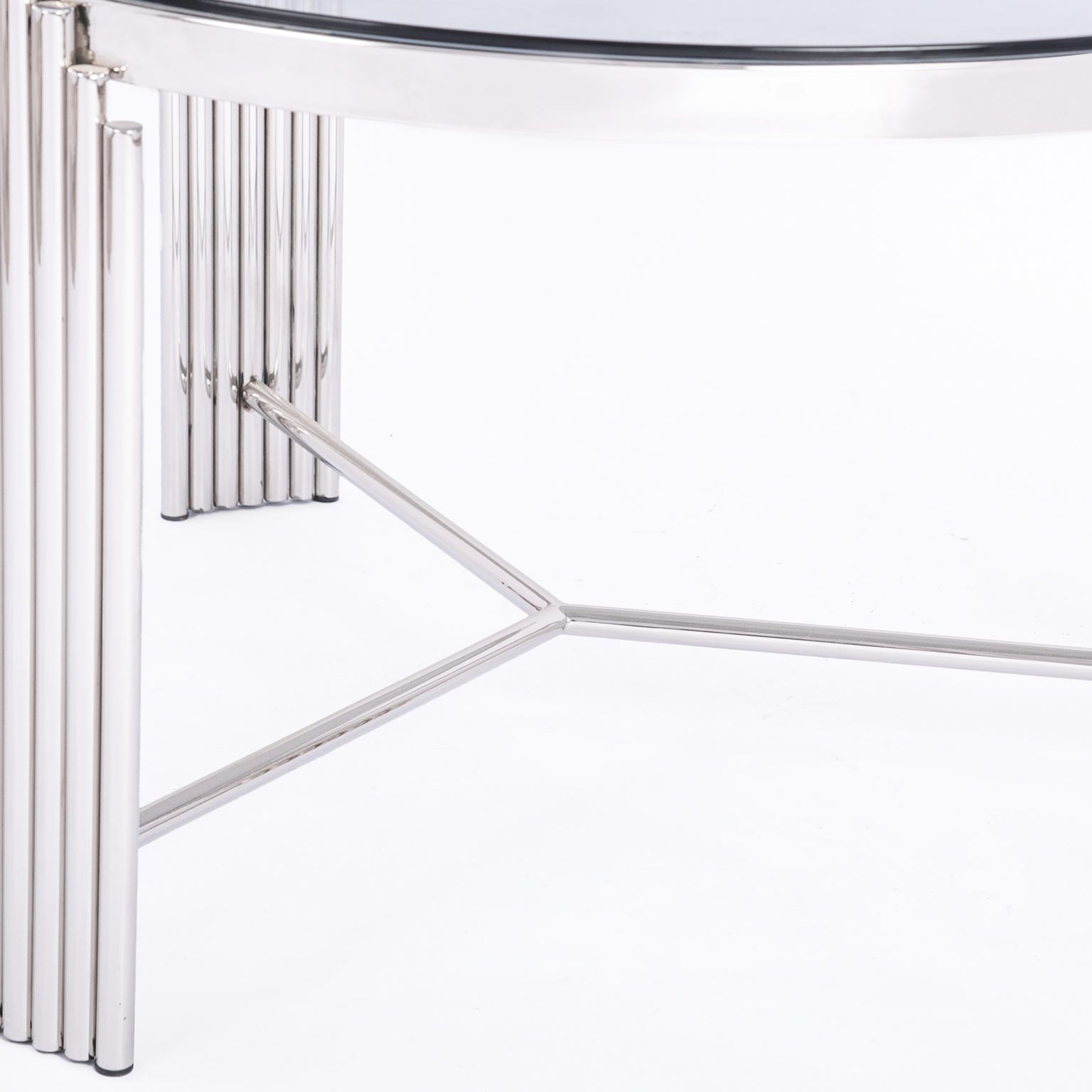 Picture of SL-0011 Stainless steel table with electrostatic paint and glass