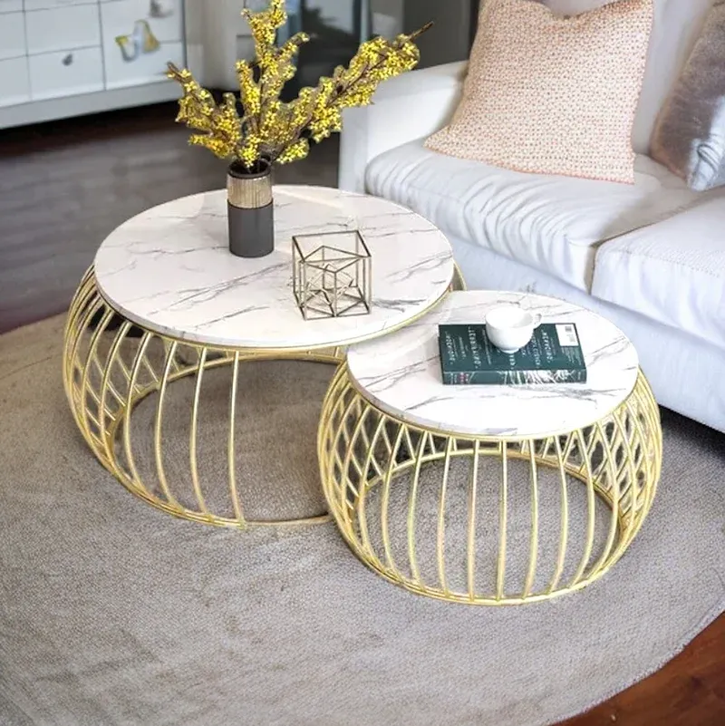 Picture of SL-0014 Stainless steel table with electrostatic paint and Marble