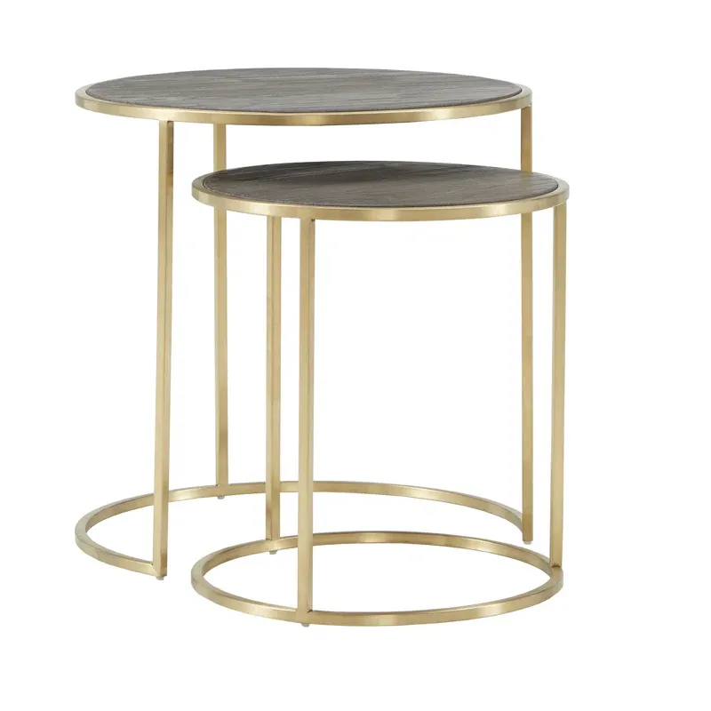 Picture of SL-0016 stainless steel table with electrostatic paint and Wood