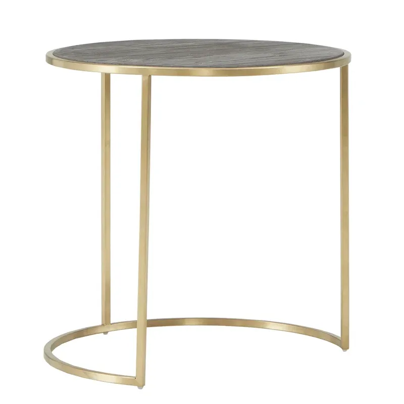 Picture of SL-0016 stainless steel table with electrostatic paint and Wood