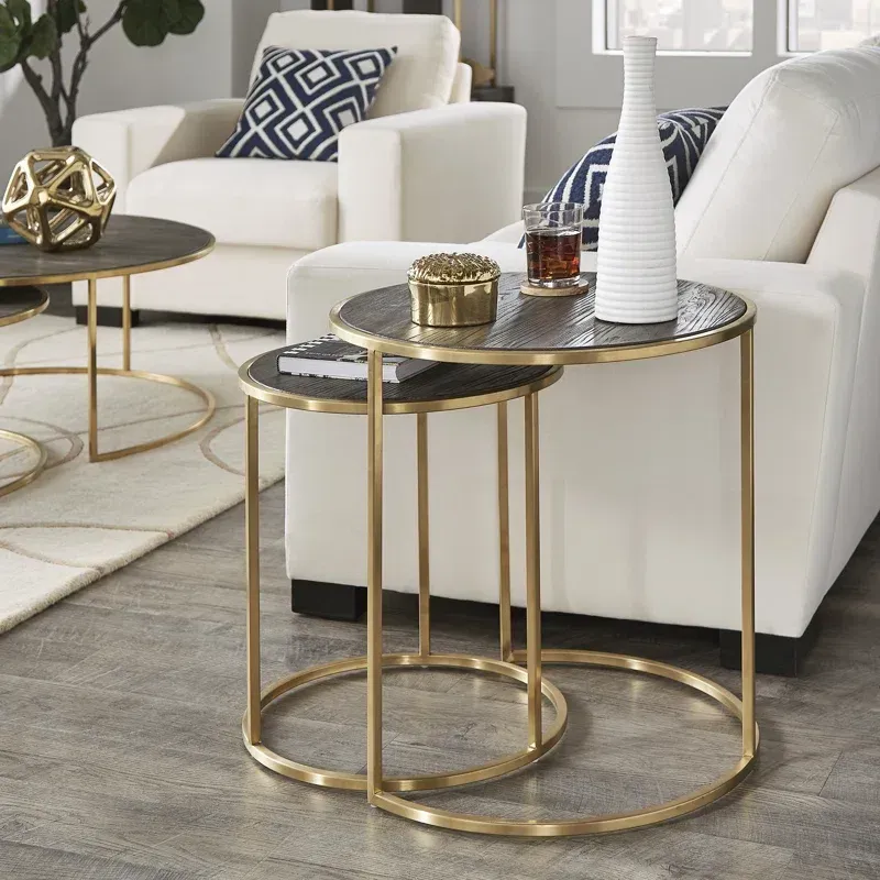 Picture of SL-0016 stainless steel table with electrostatic paint and Wood