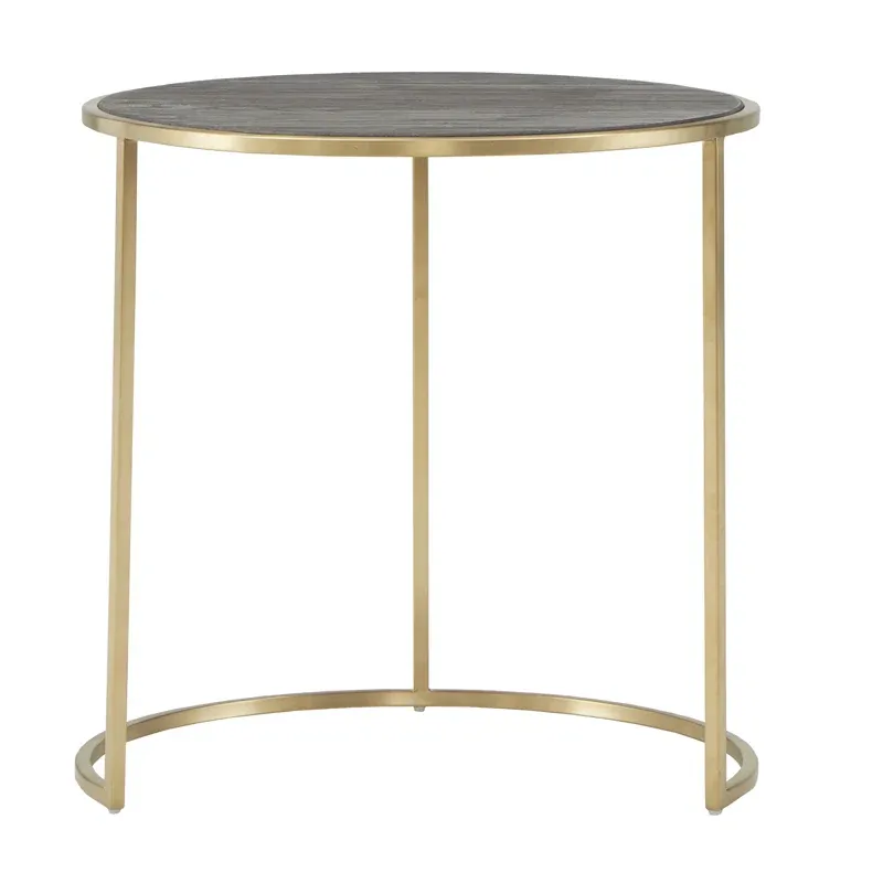 Picture of SL-0016 stainless steel table with electrostatic paint and Wood