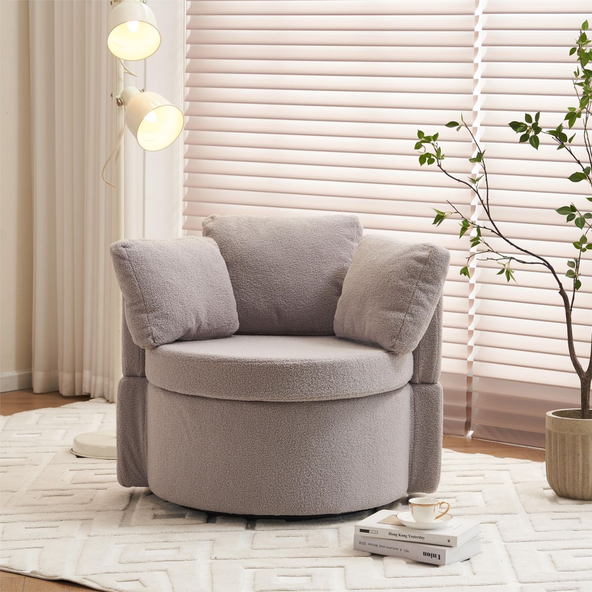Picture of FP0014  puff chair 80 * 80 - bulk linen fabric