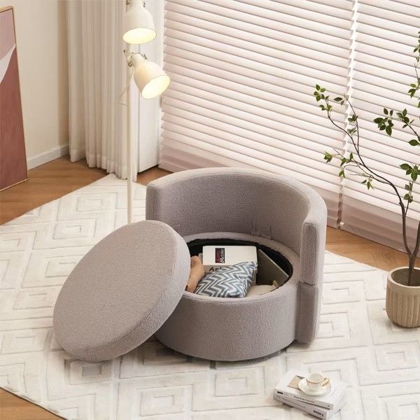 Picture of FP0014  puff chair 80 * 80 - bulk linen fabric