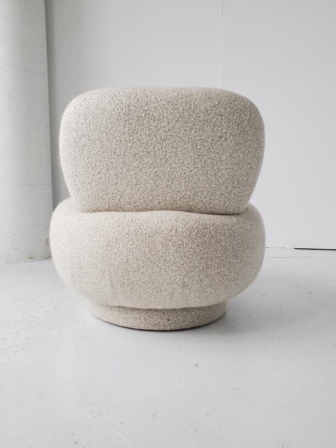 Picture of FP0017 puff chair 75 * 50 - bulk linen fabric