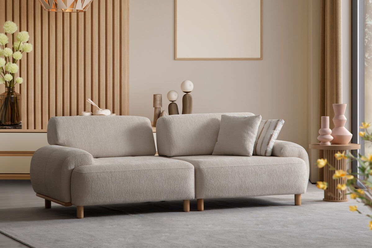 Picture of FSSS001 Beech wood living room set - 3 pieces