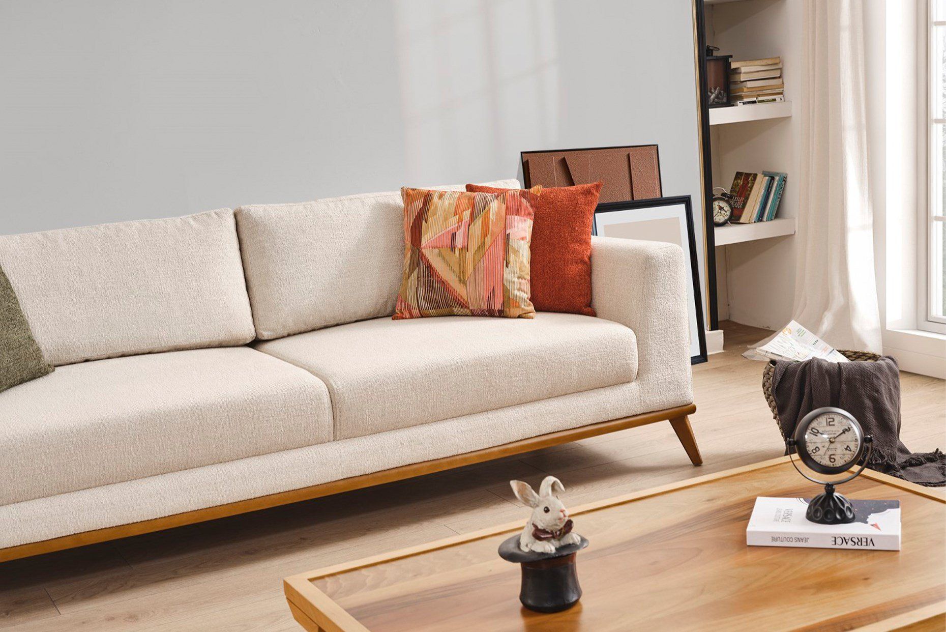 Picture of FSSS003 Beech wood living room set - 3 pieces