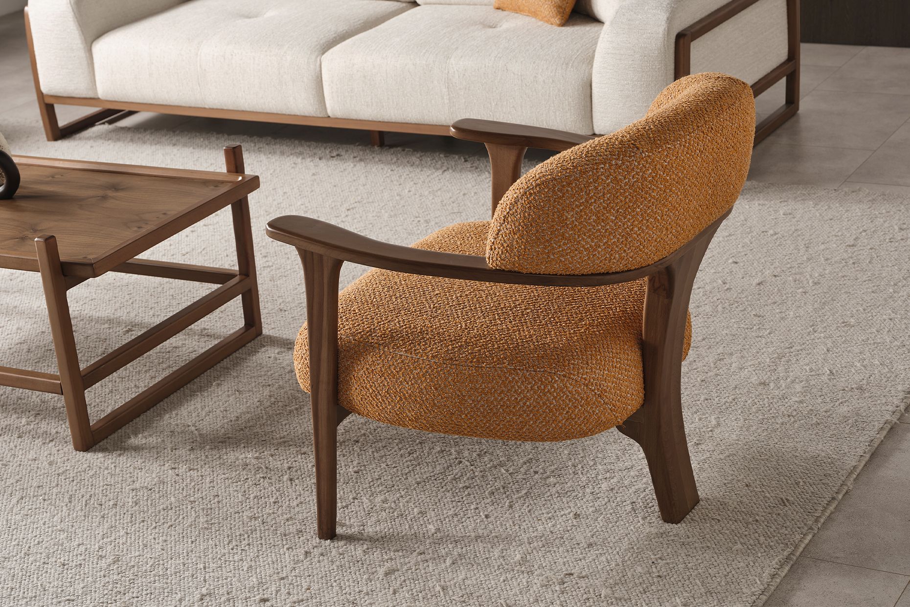 Picture of FSSS005 Beech wood living room set - 3 pieces