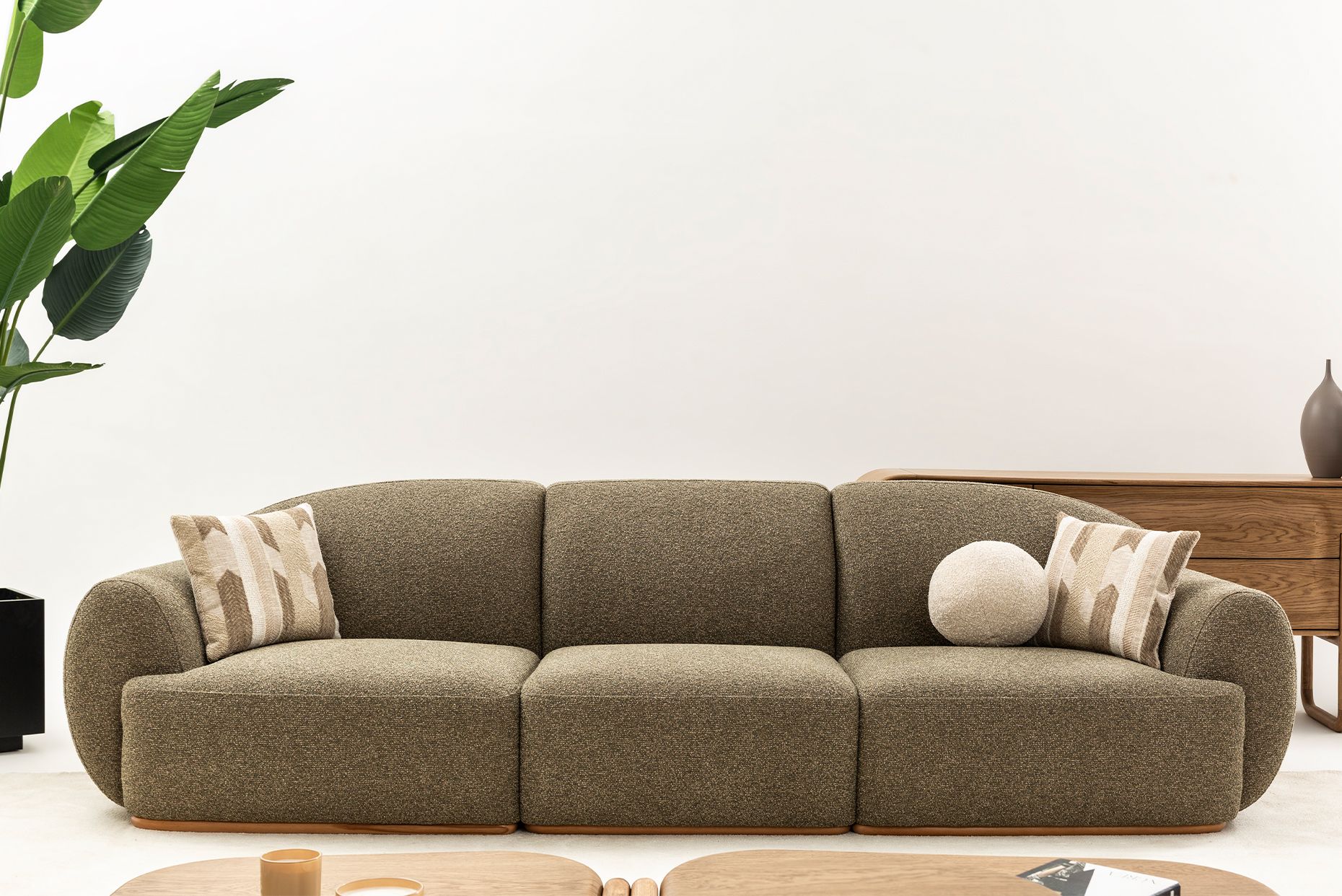 Picture of FSSS007 Beech wood living room set - 3 pieces