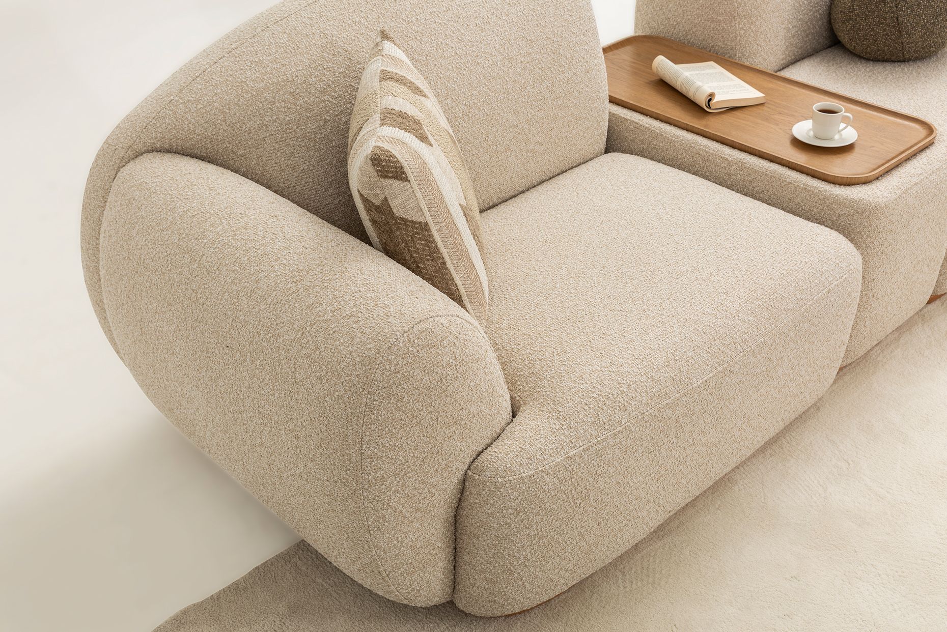 Picture of FSSS007 Beech wood living room set - 3 pieces
