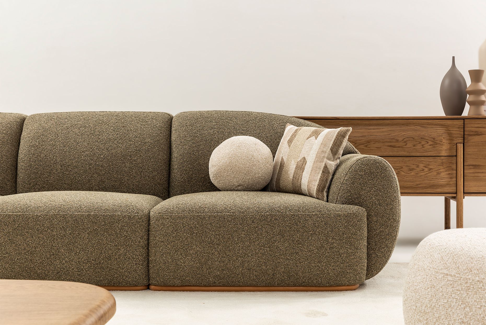 Picture of FSSS007 Beech wood living room set - 3 pieces