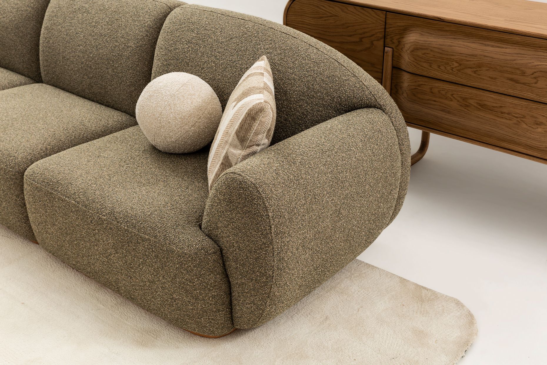 Picture of FSSS007 Beech wood living room set - 3 pieces