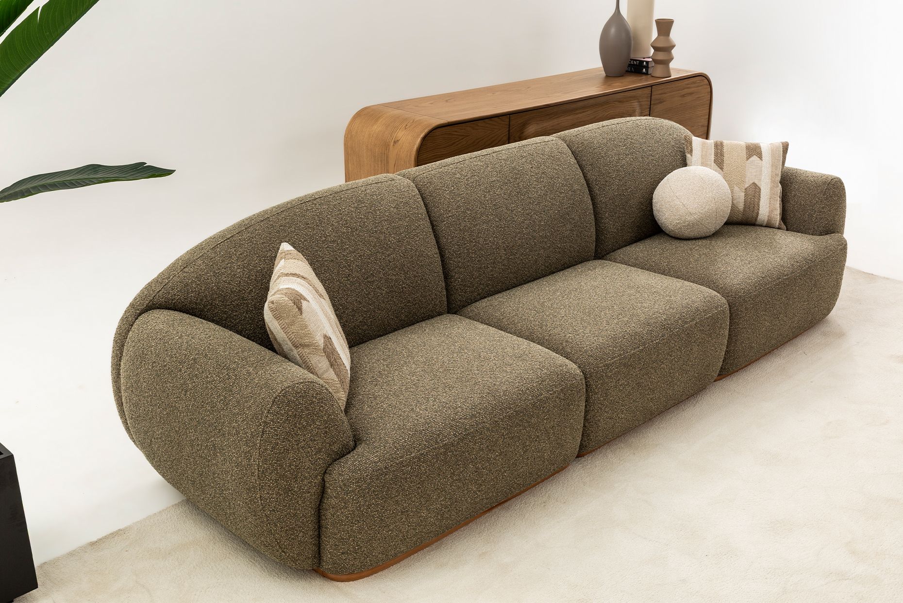 Picture of FSSS007 Beech wood living room set - 3 pieces