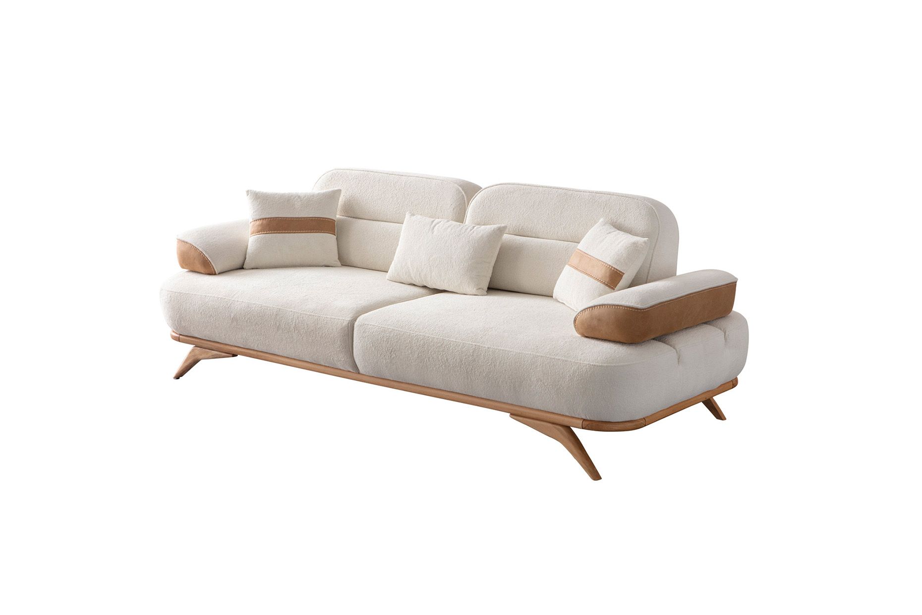 Picture of FSSS009 Beech wood living room set - 3 pieces