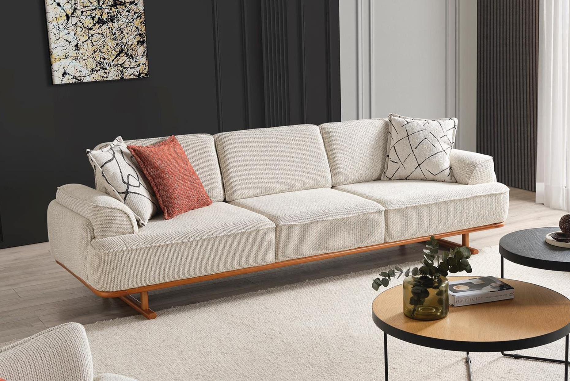 Picture of FSSS008 Beech wood living room set - 3 pieces
