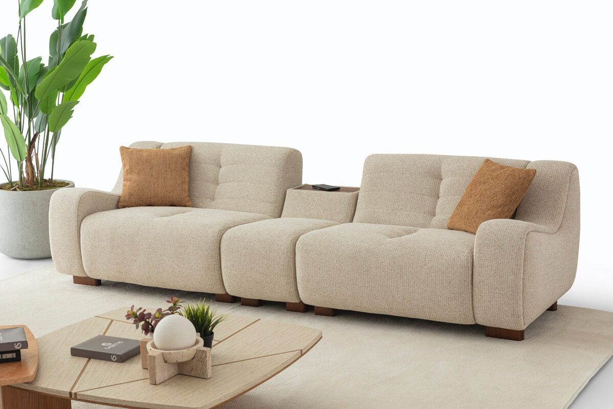 Picture of FSC003 Beech wood sofa - multi-piece