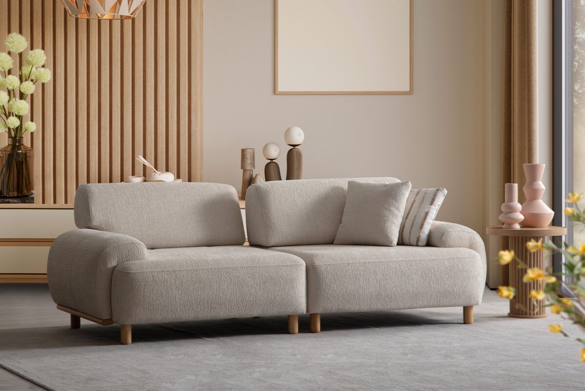 Picture of FSC007 Beech wood sofa - multi-piece