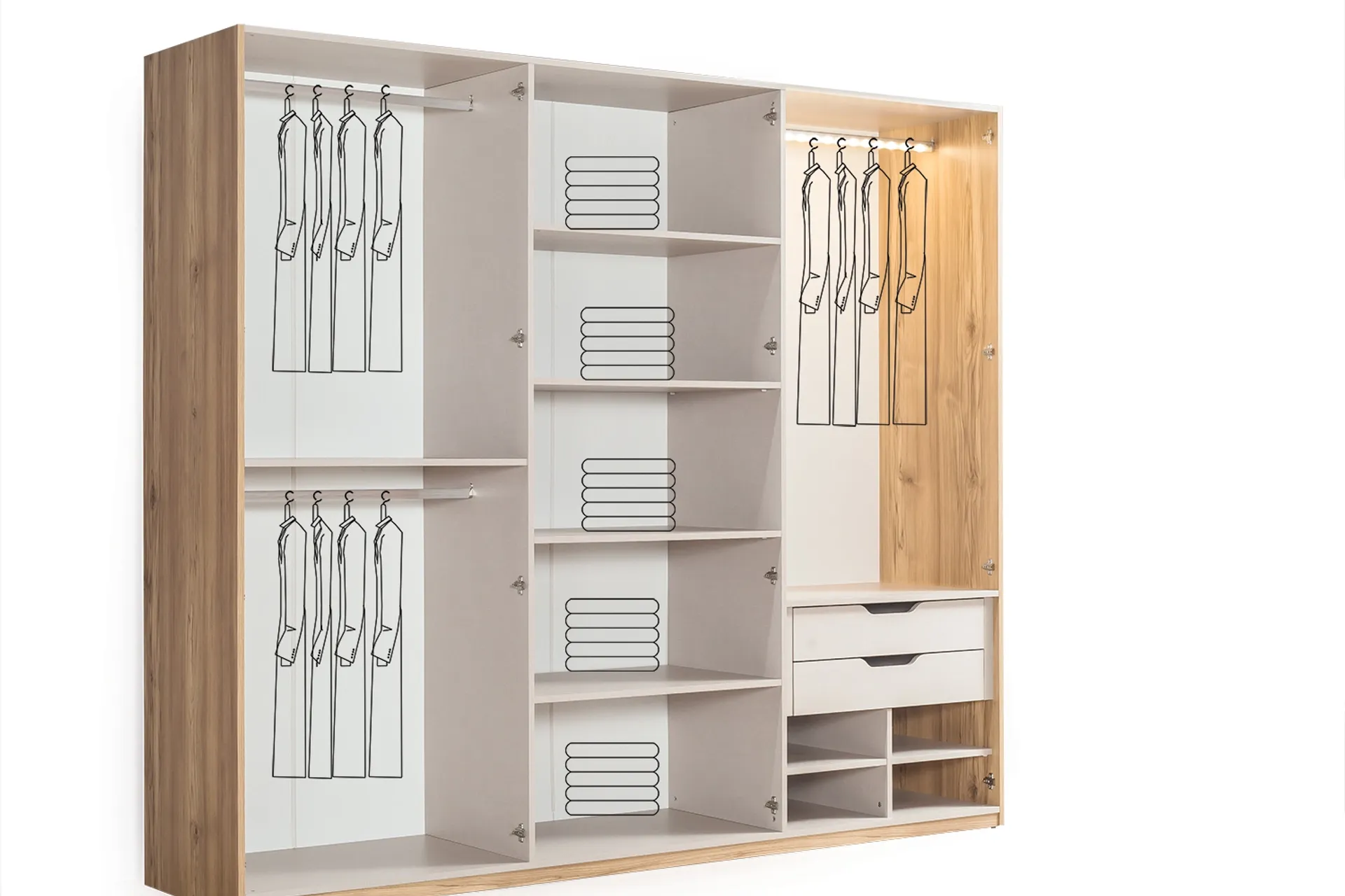 Picture of FBMB001 Master bedroom set 5 pieces - White with multiple colors