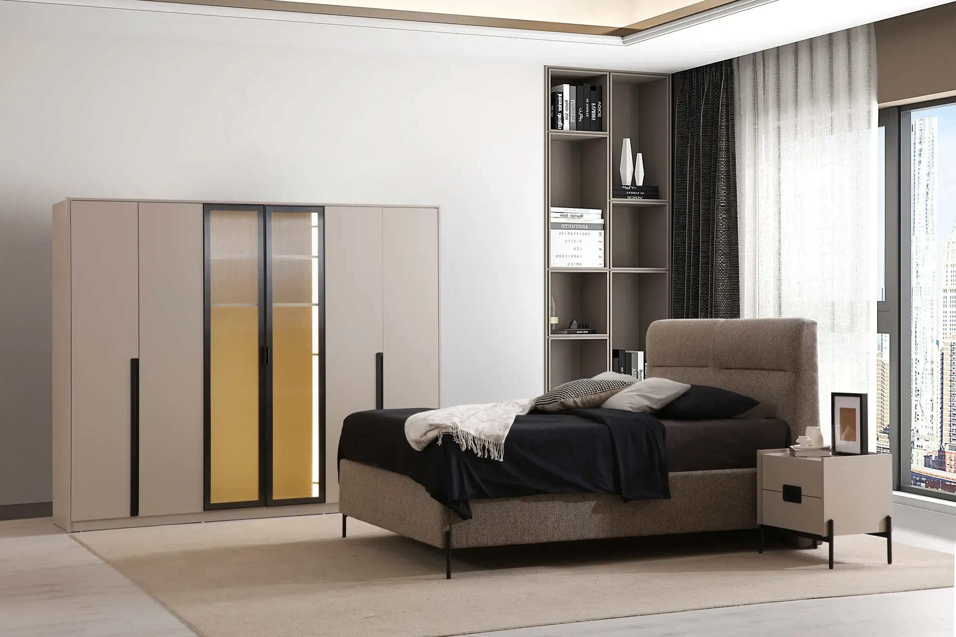 Picture of FBMB004 Master bedroom set 5 pieces - White with multiple colors