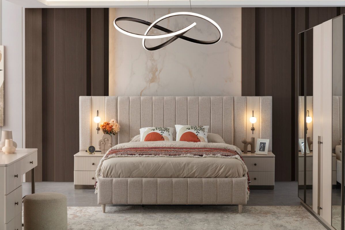 Picture of FBMB006 Master bedroom set 5 pieces - White with multiple colors