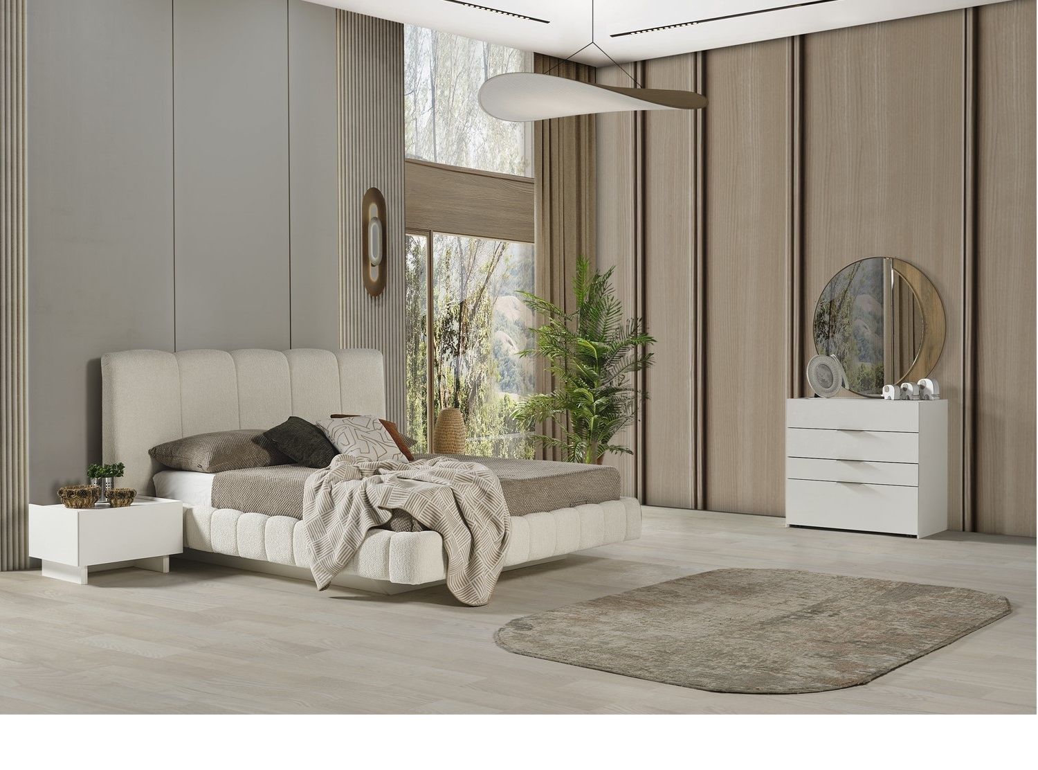 Picture of FBMB009 Master bedroom set 5 pieces - White with multiple colors