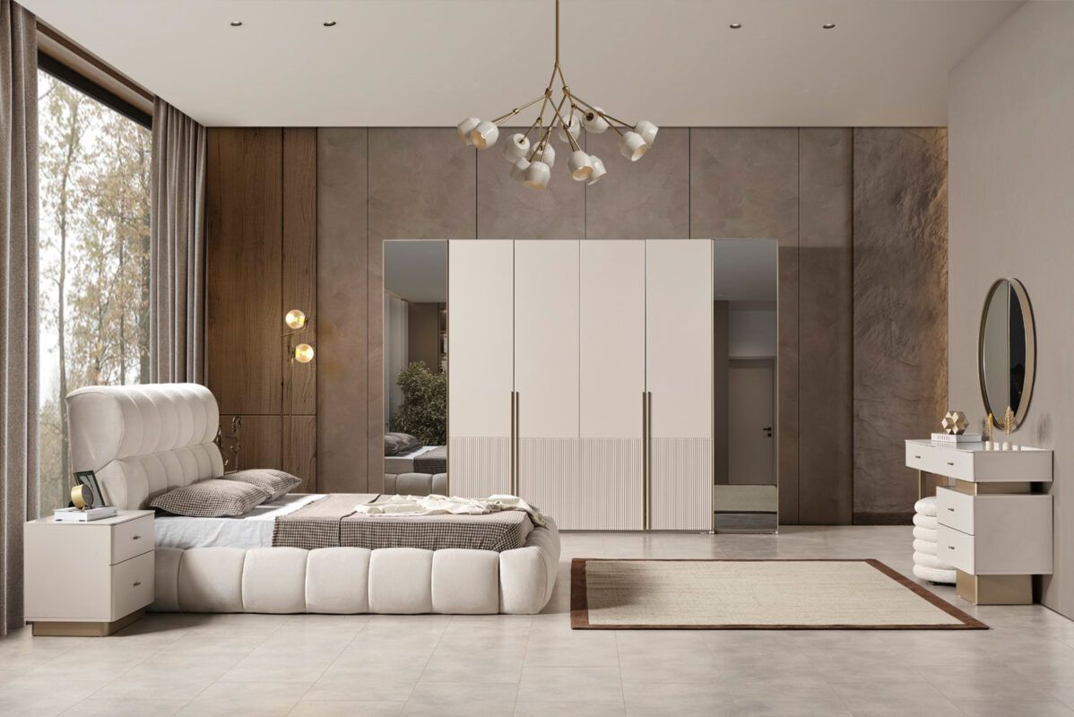 Picture of FBMB0010 Master bedroom set 5 pieces - White with multiple colors