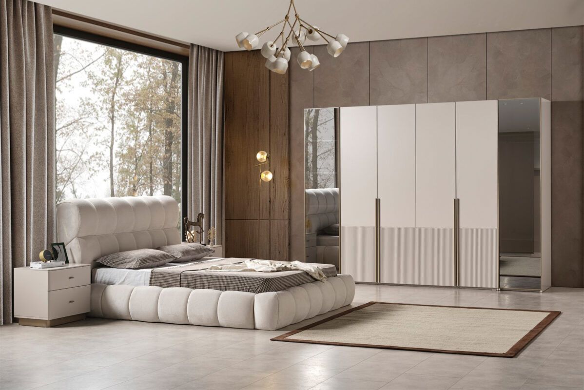 Picture of FBMB0010 Master bedroom set 5 pieces - White with multiple colors