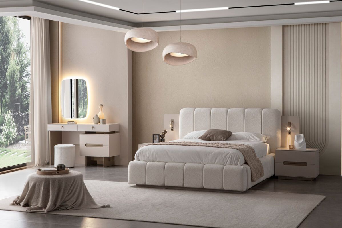 Picture of FBMB0011 Master bedroom set 5 pieces - White with multiple colors