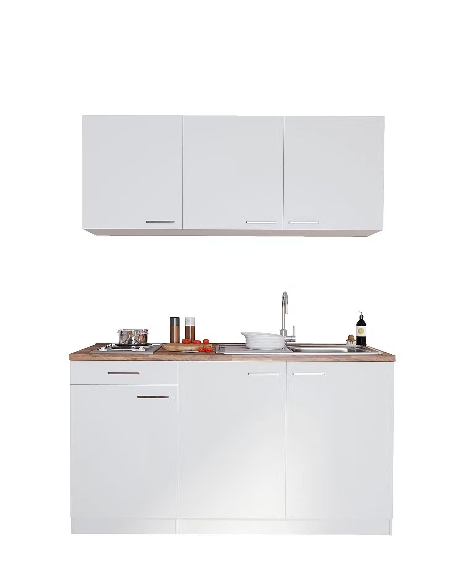 Picture of KSK009 - HPL Wooden kitchen - 154 cm plain color