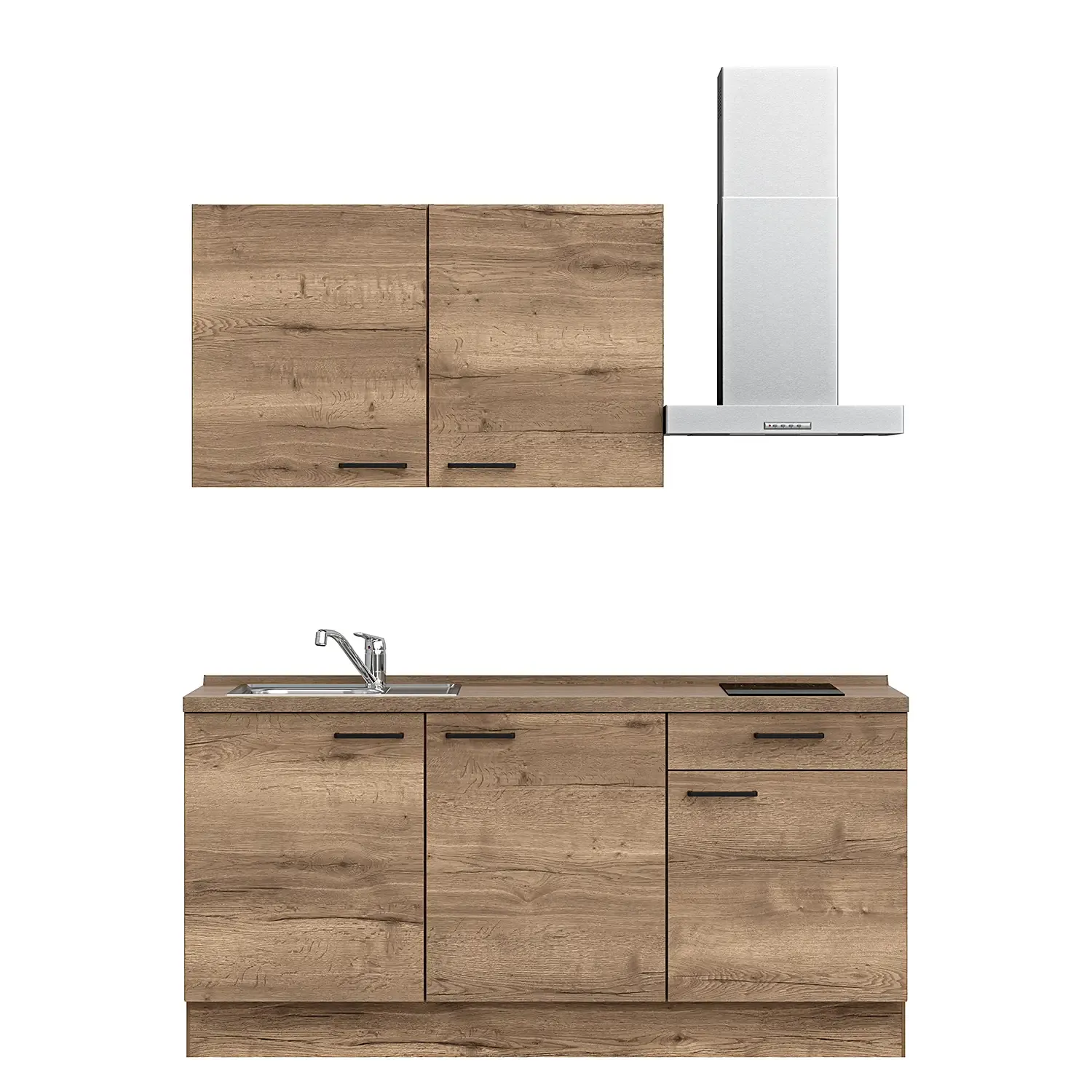 Picture of KSK0010- HPL wooden kitchen - 184 cm wood-colored