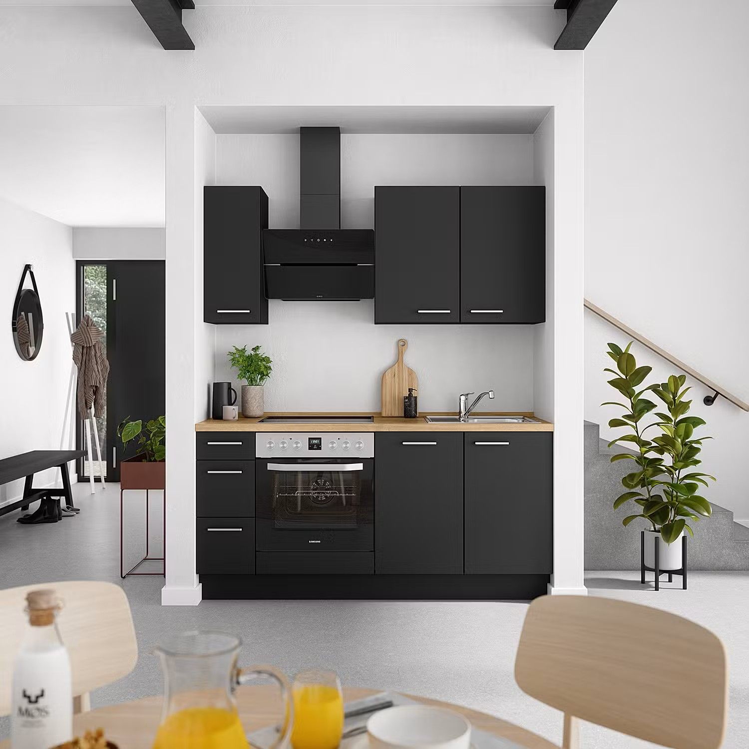 Picture of KSK0012 - HPL Wooden kitchen - 184 cm plain color