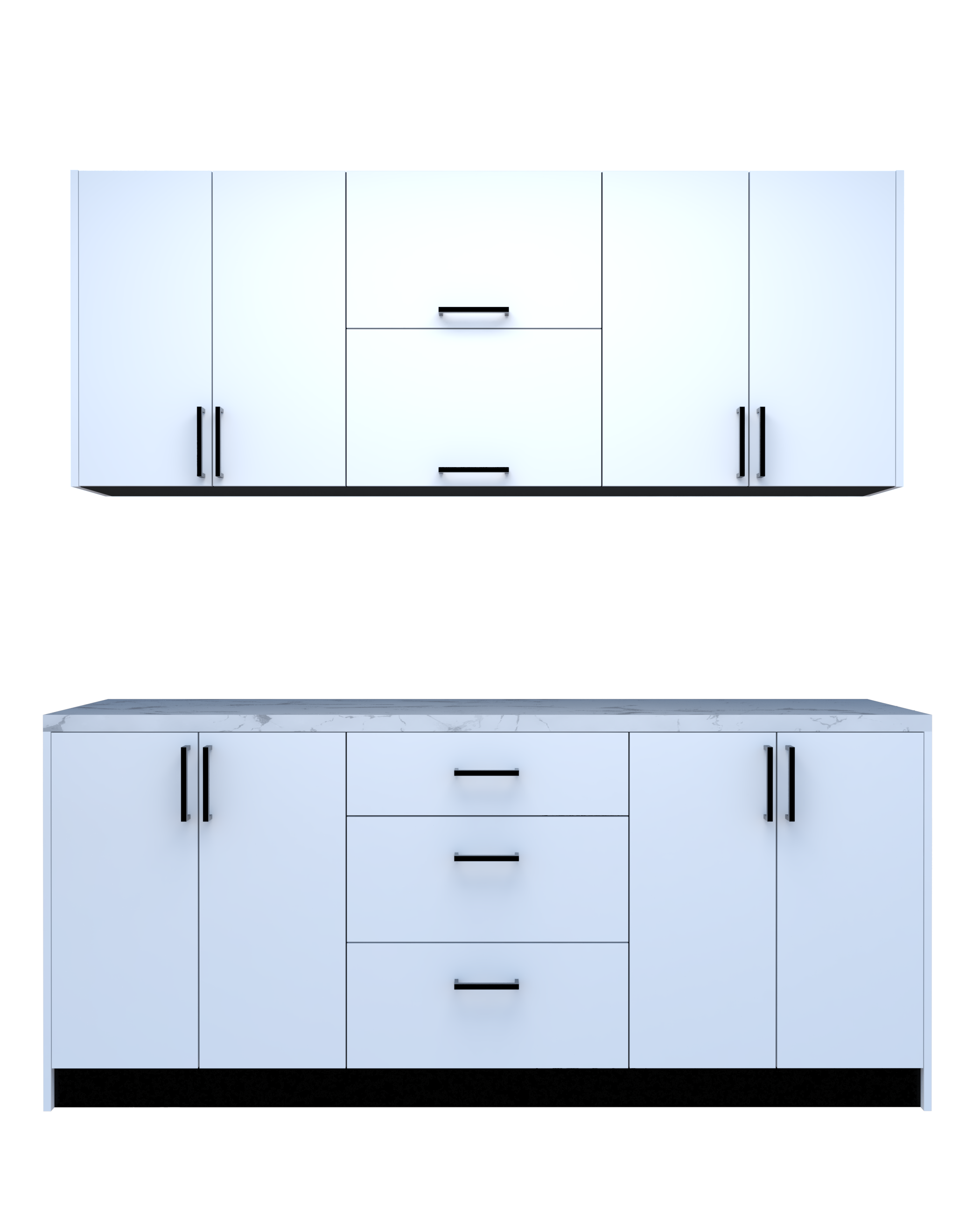 Picture of KSK0018- HPL wooden kitchen - 184 cm plain color